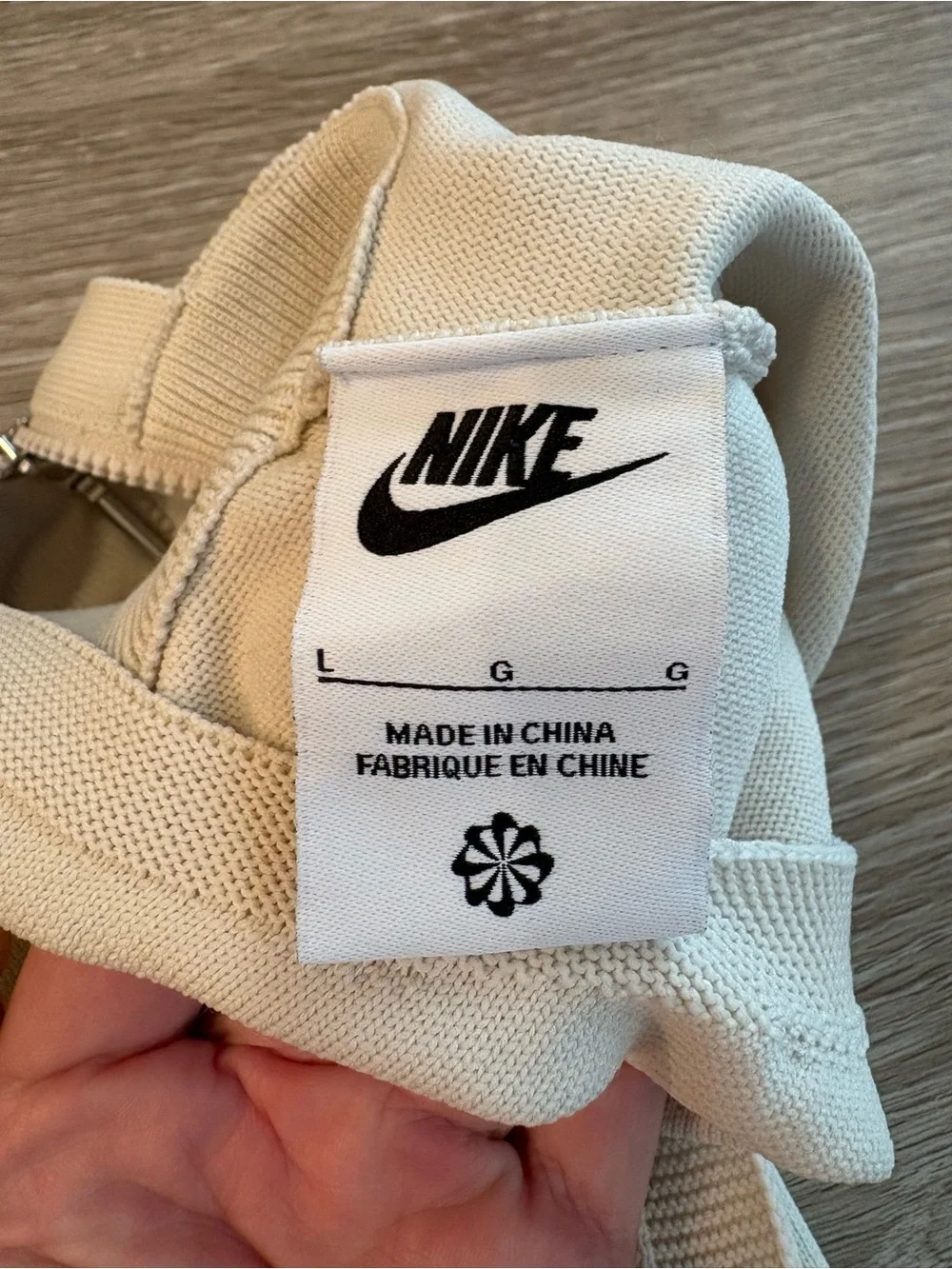 Nike Women's Cream Full-Zip Bomber Jacket